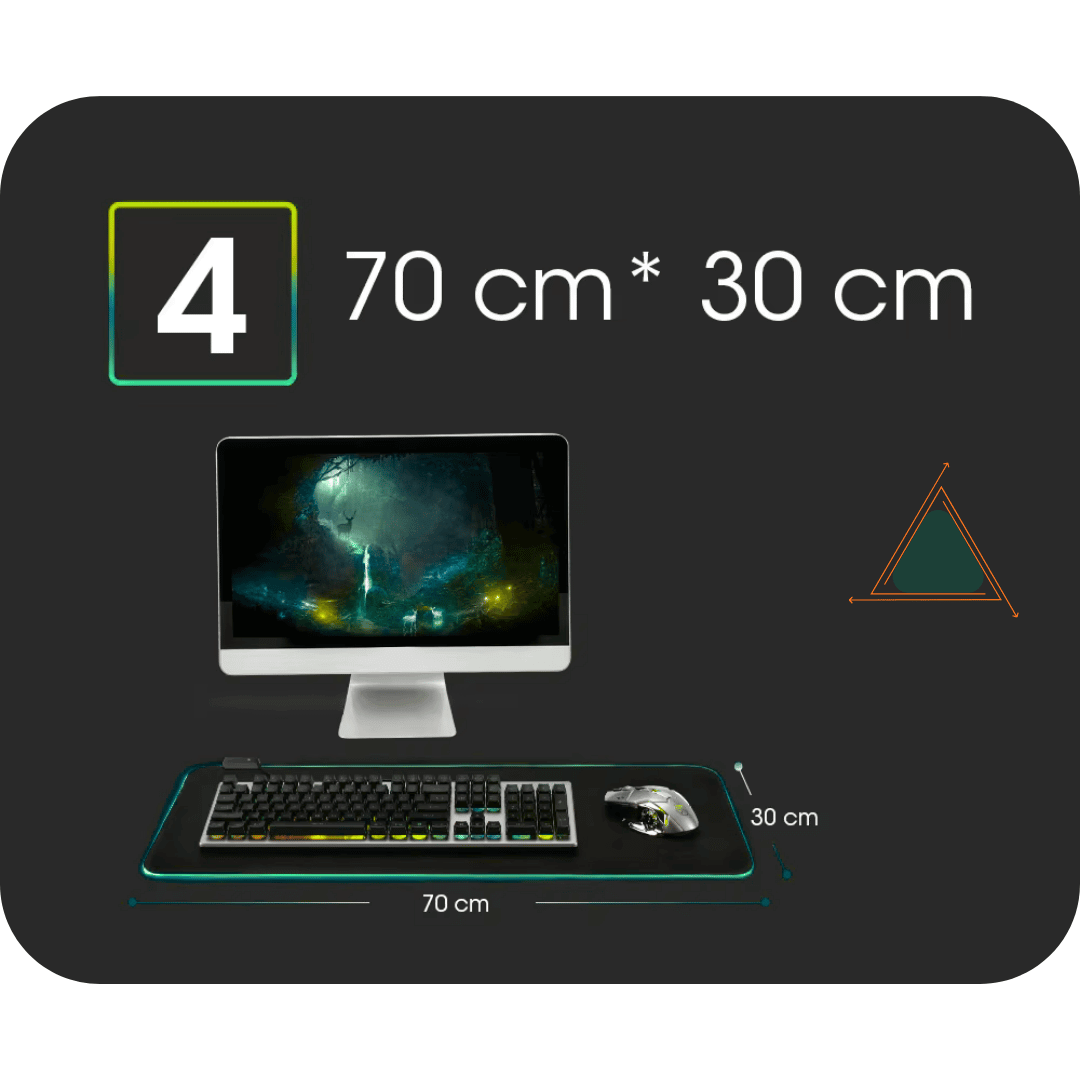 LED Light Mousepad RGB Keyboard Cover