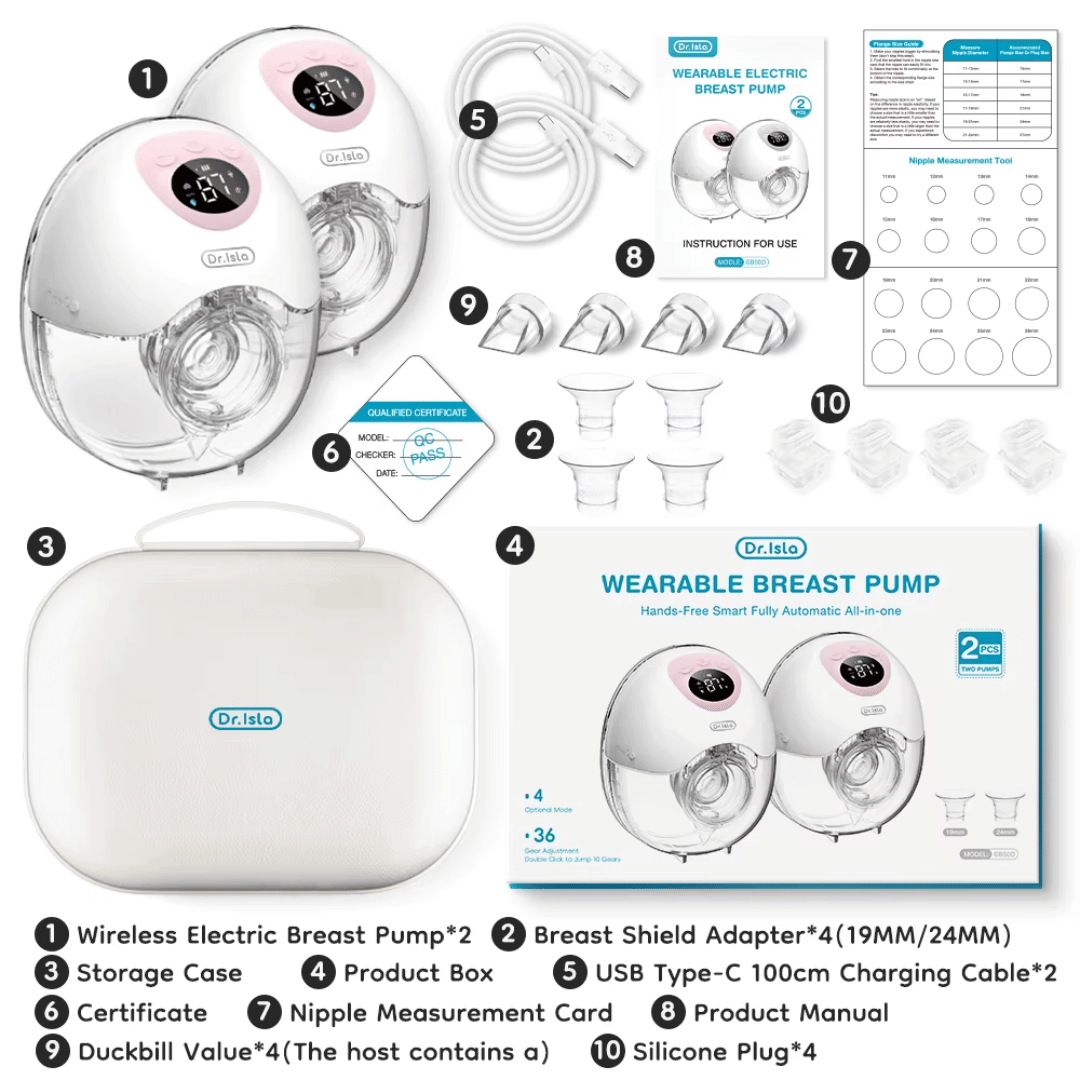 MAMIJOY 2PCS Wearable Electric Breast Pump
