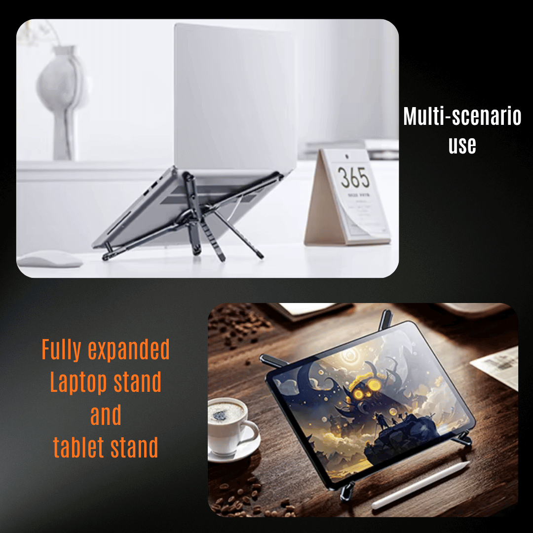 3-in-1 Aluminum Foldable Magnetic Stand, Smart, Portable, Versatile