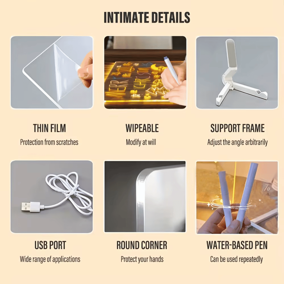 LED Light-Up Acrylic Message Board