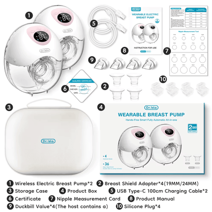 MAMIJOY 2PCS Wearable Electric Breast Pump