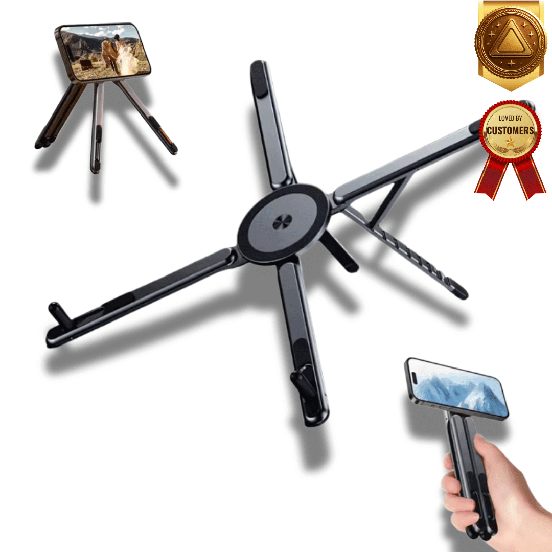 3-in-1 Aluminum Foldable Magnetic Stand, Smart, Portable, Versatile